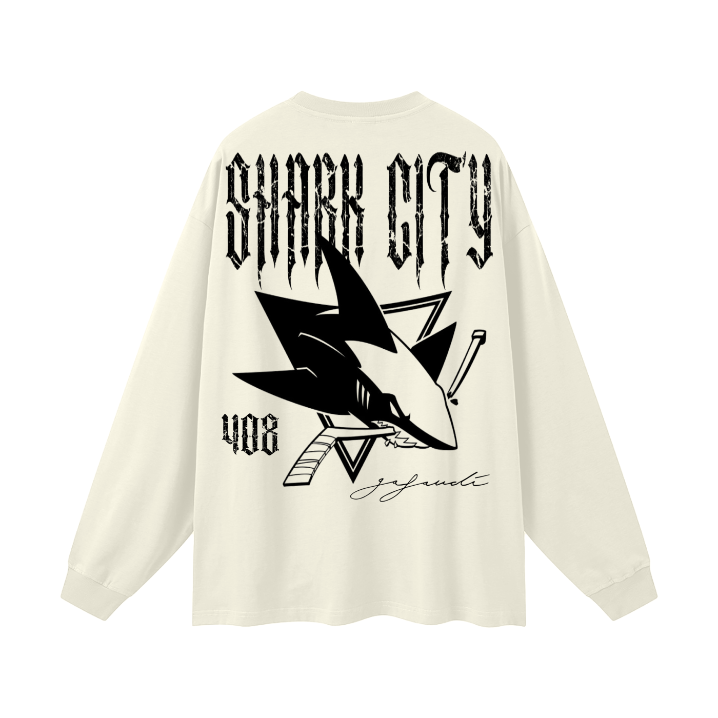 SAN JOSE "SHARK CITY" Oversized Unisex Long Sleeve T-Shirt