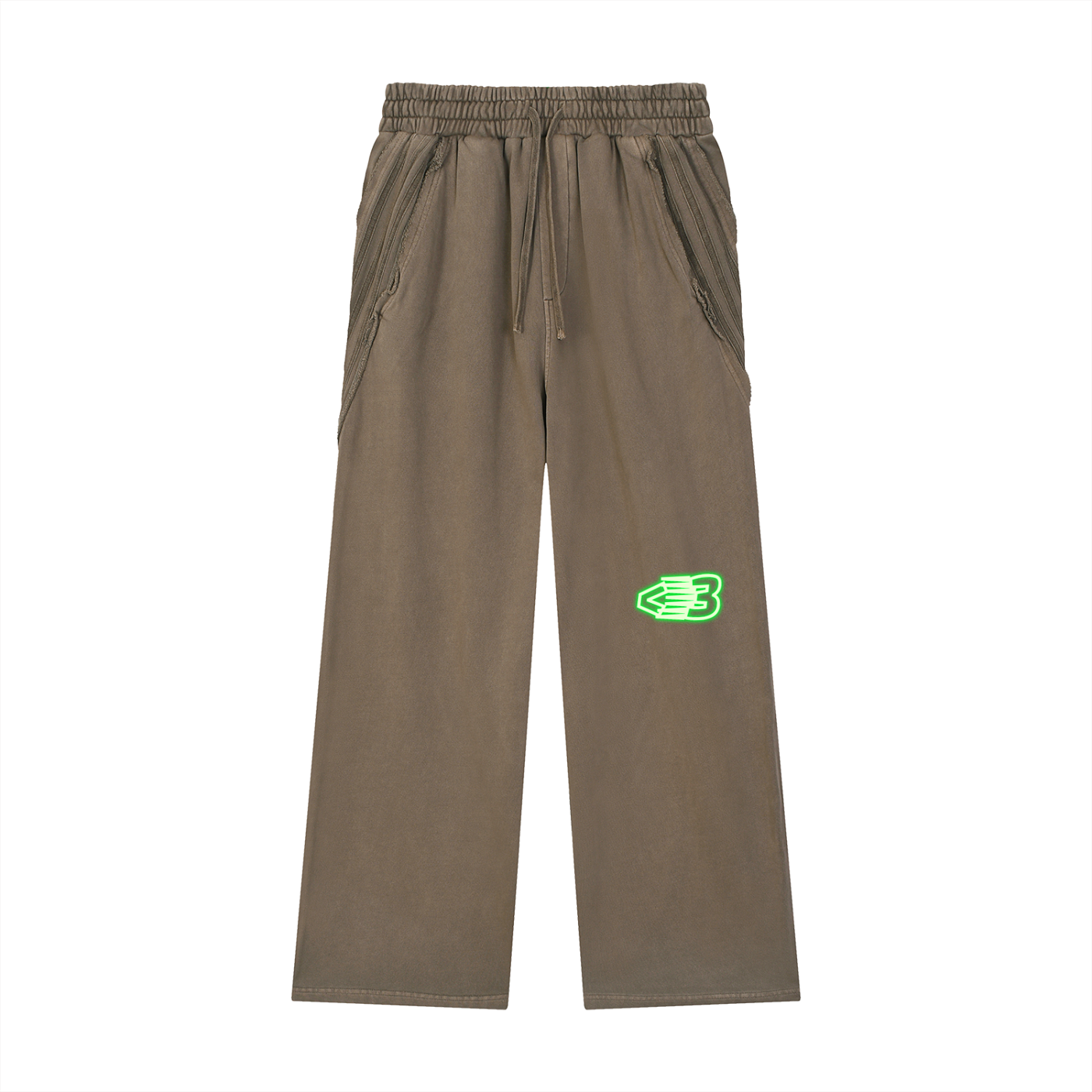 AVANTI AMOR Snow Washed Tape Raw Edge Sweatpants