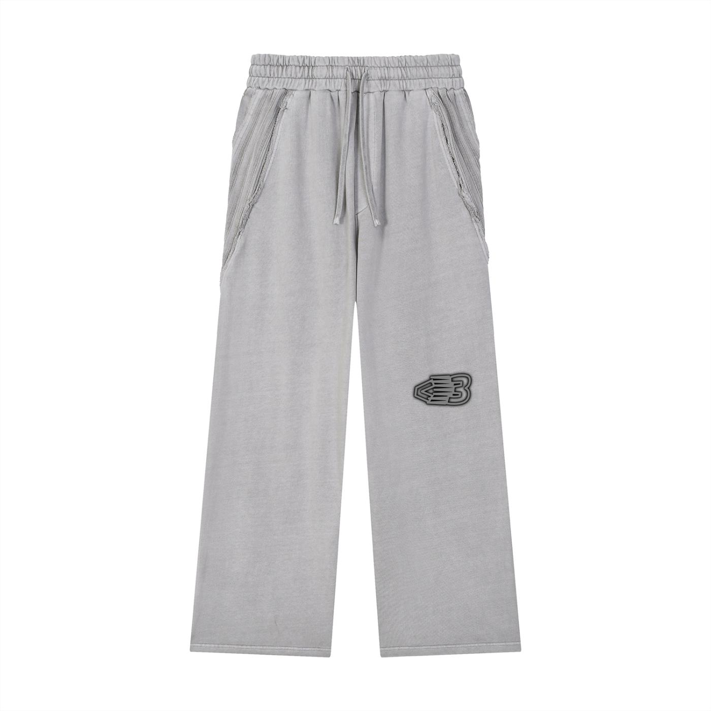 AVANTI AMOR Snow Washed Tape Raw Edge Sweatpants