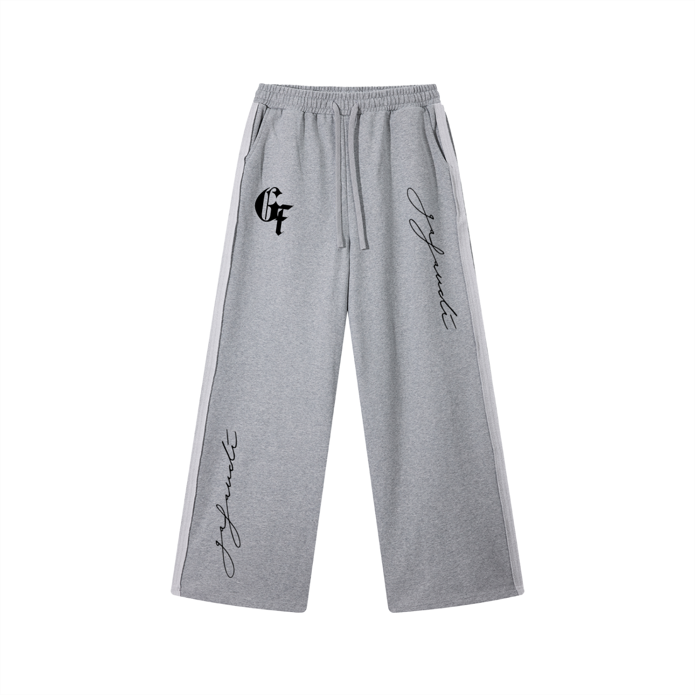 GAFAUDI 'GOD FEARING' Contrast Tape Straight-Leg Sweatpants