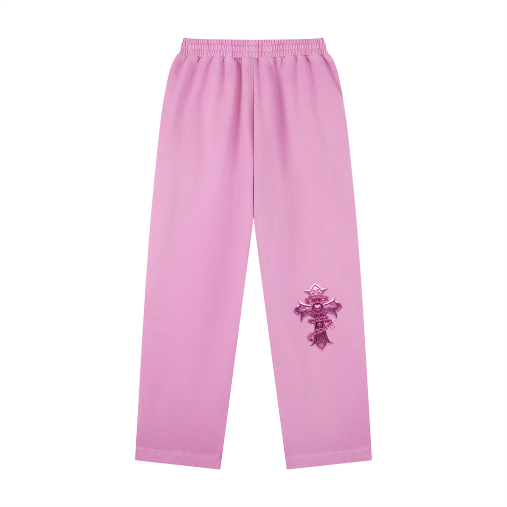 PINK CHROME Vintage Washed Drawstring Sweatpants