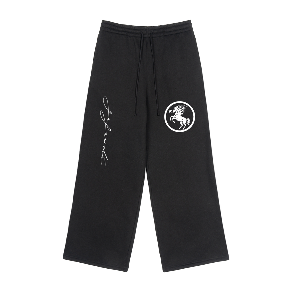 GAFAUDI Fleece Drawstring Straight-Leg Sweatpants