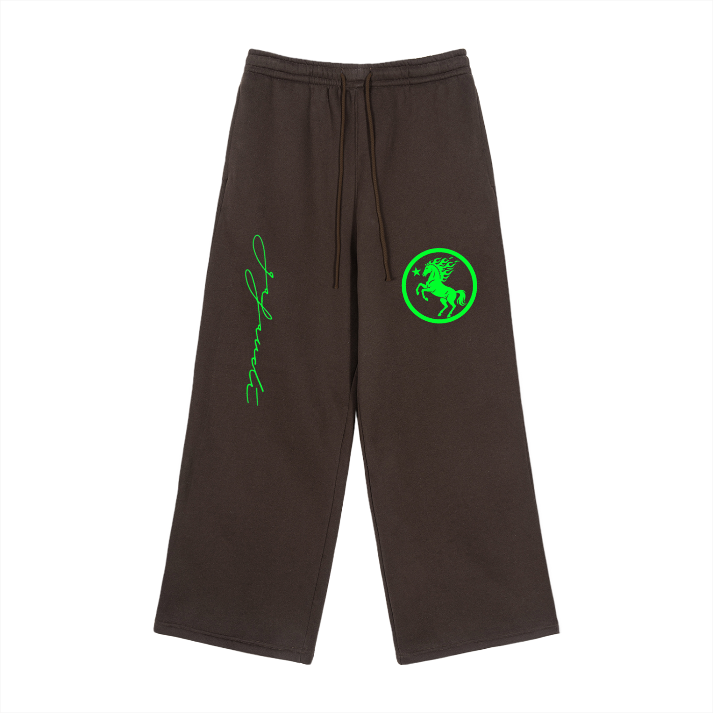 GAFAUDI Fleece Drawstring Straight-Leg Sweatpants