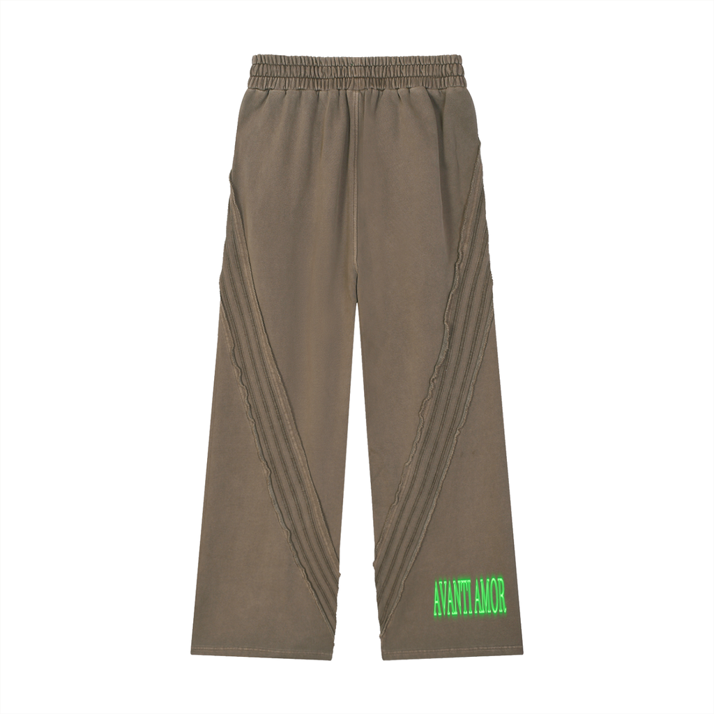 AVANTI AMOR Snow Washed Tape Raw Edge Sweatpants