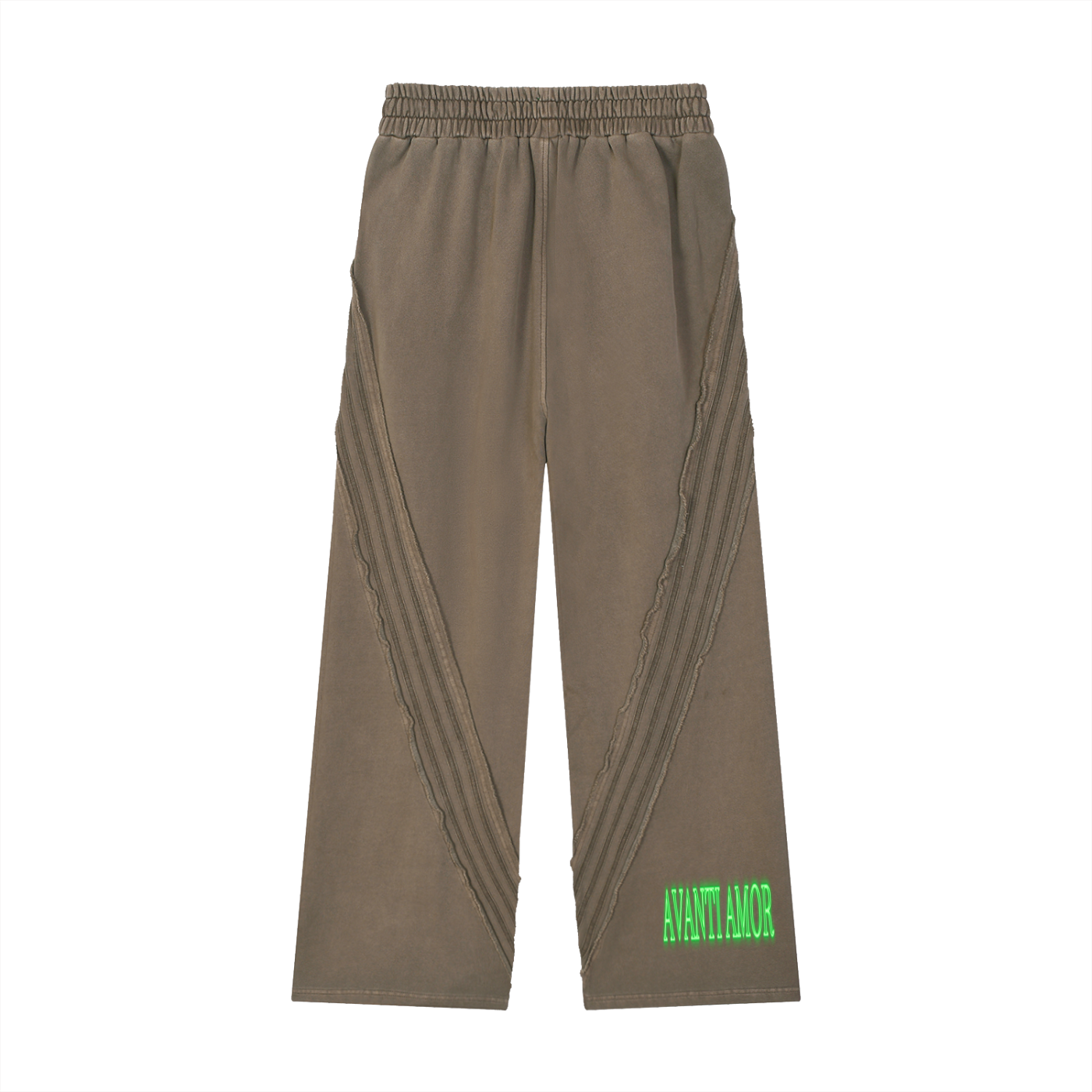 AVANTI AMOR Snow Washed Tape Raw Edge Sweatpants