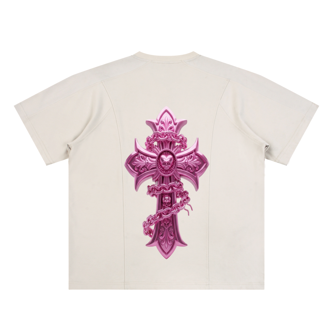 PINK CHROME Mesh-Lined Quick-Dry Perfermance T-Shirt