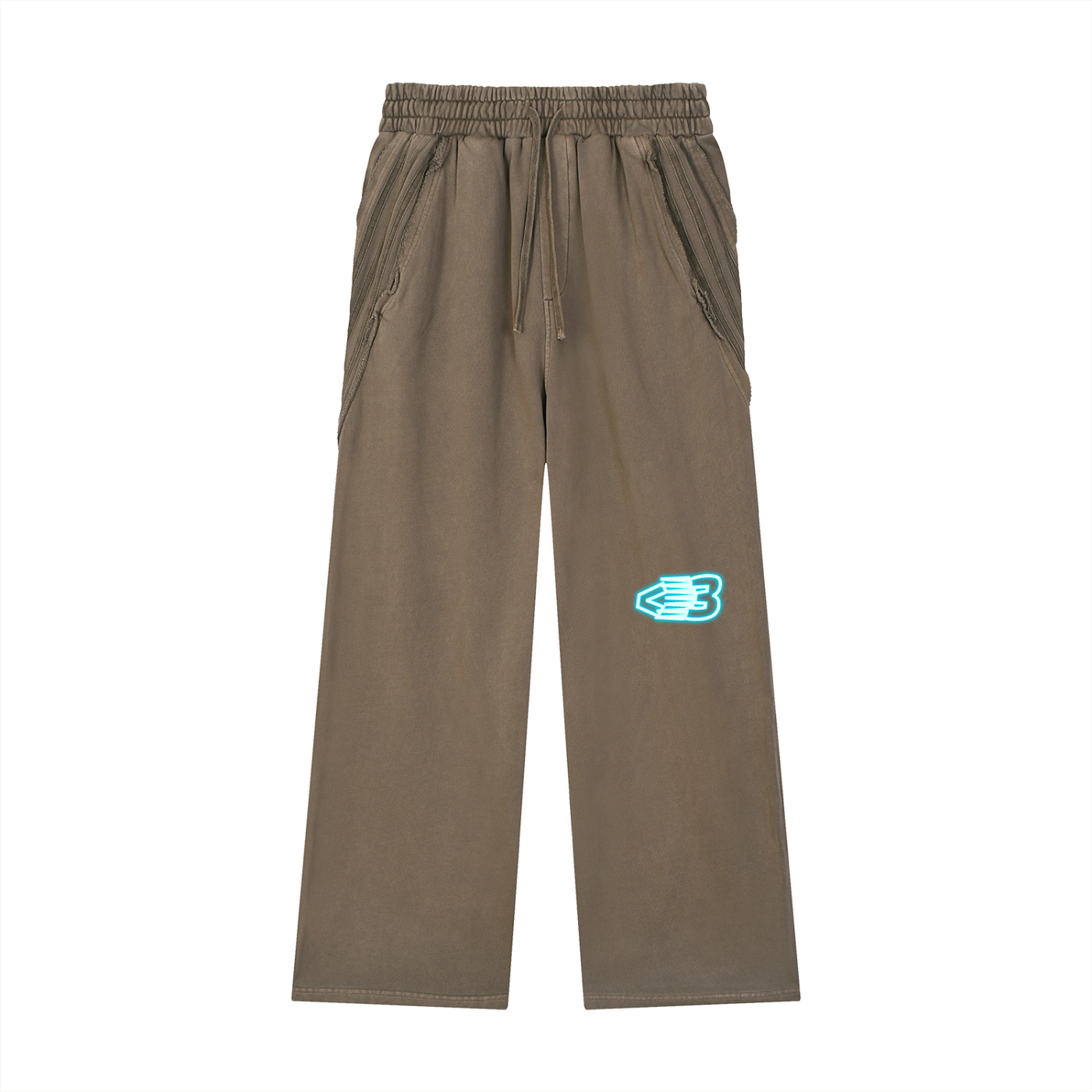 AVANTI AMOR Snow Washed Tape Raw Edge Sweatpants