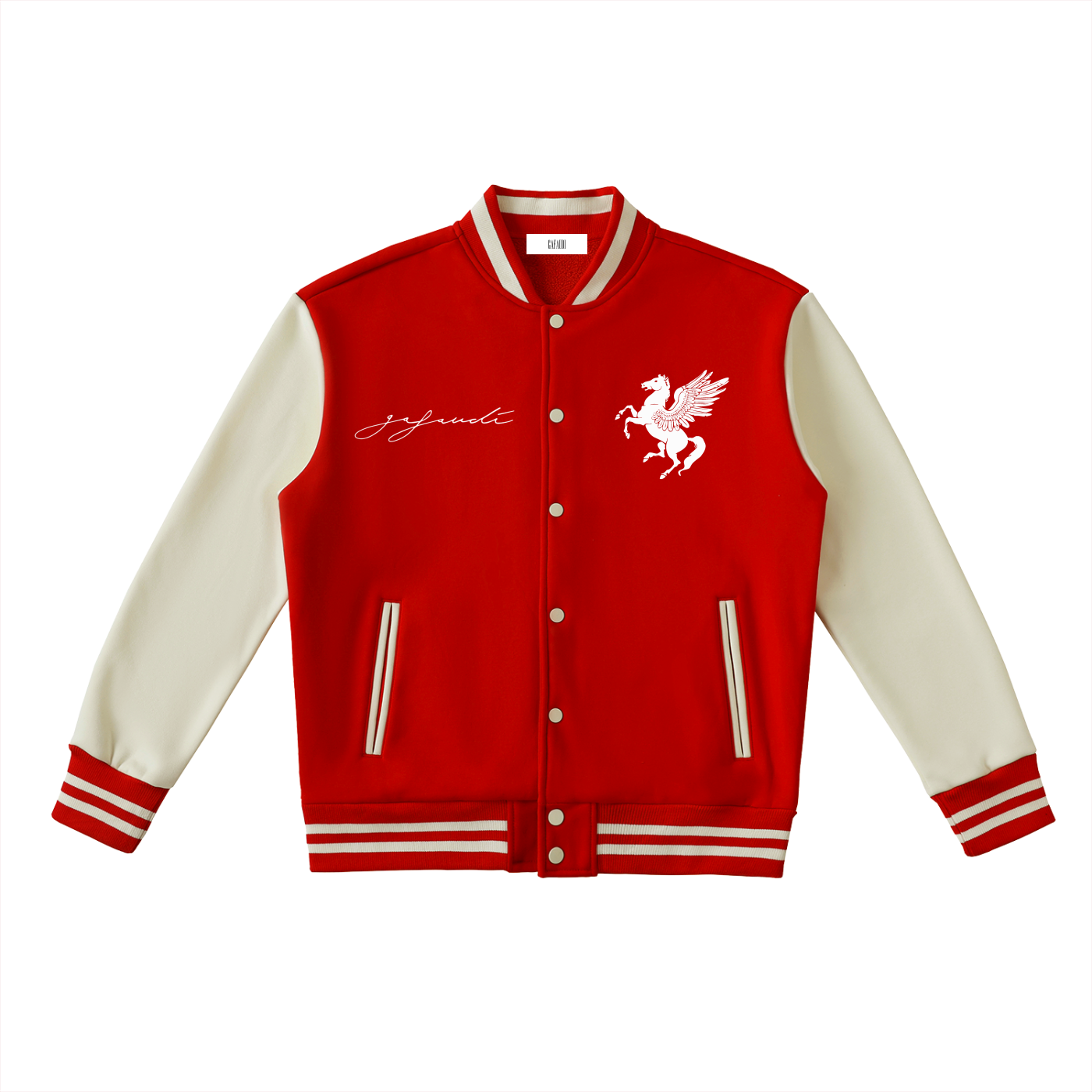 GAFAUDI Two-Tone Fleeced Varsity Jacket