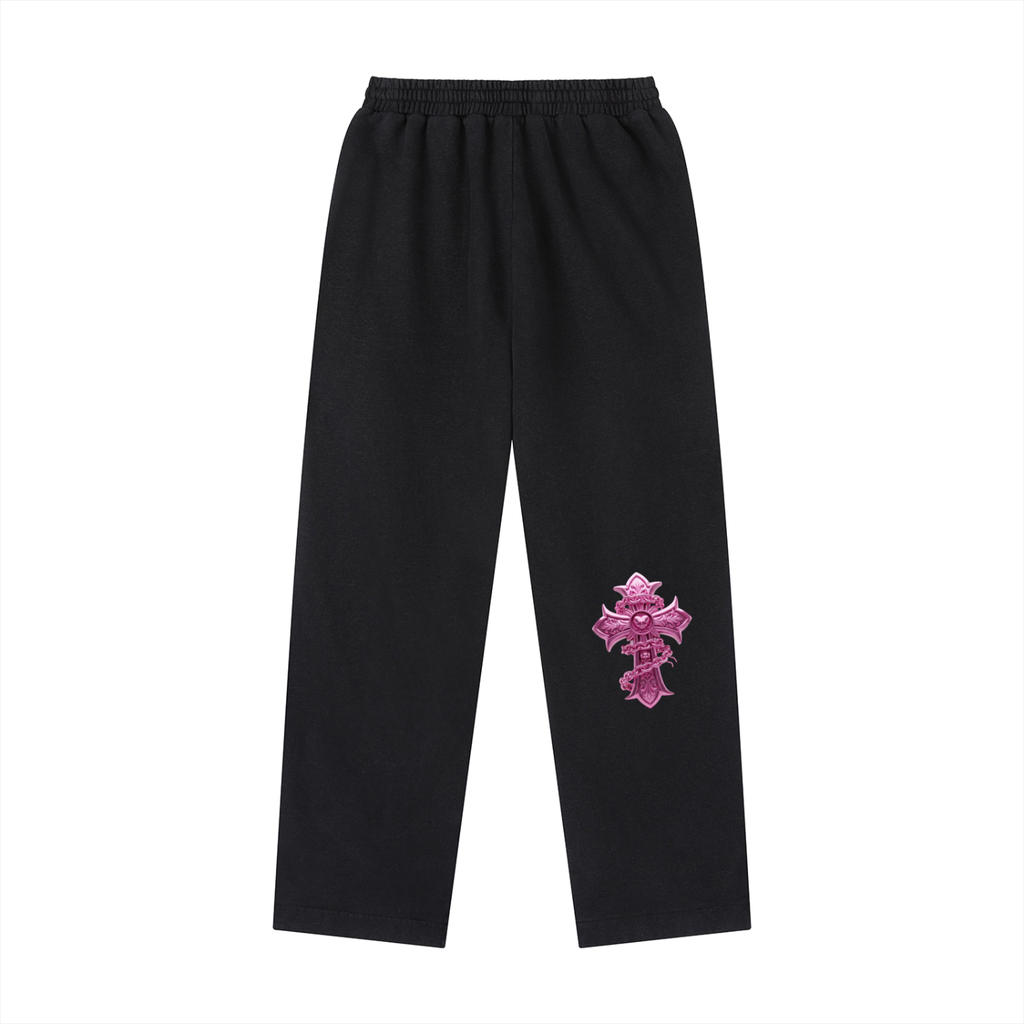 PINK CHROME Vintage Washed Drawstring Sweatpants