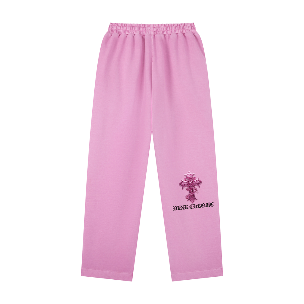 PINK CHROME Vintage Washed Drawstring Sweatpants
