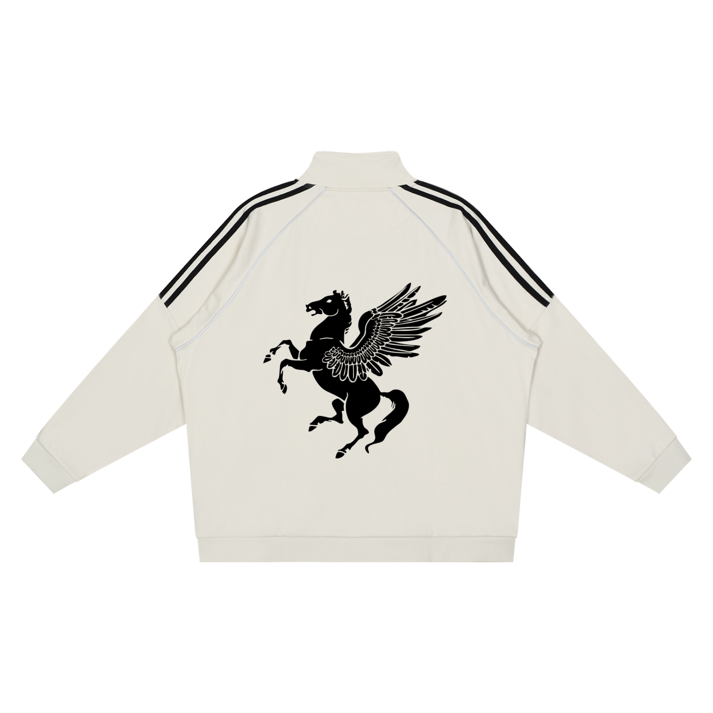 GAFAUDI Reflection Striped Raglan Sleeve  Jacket