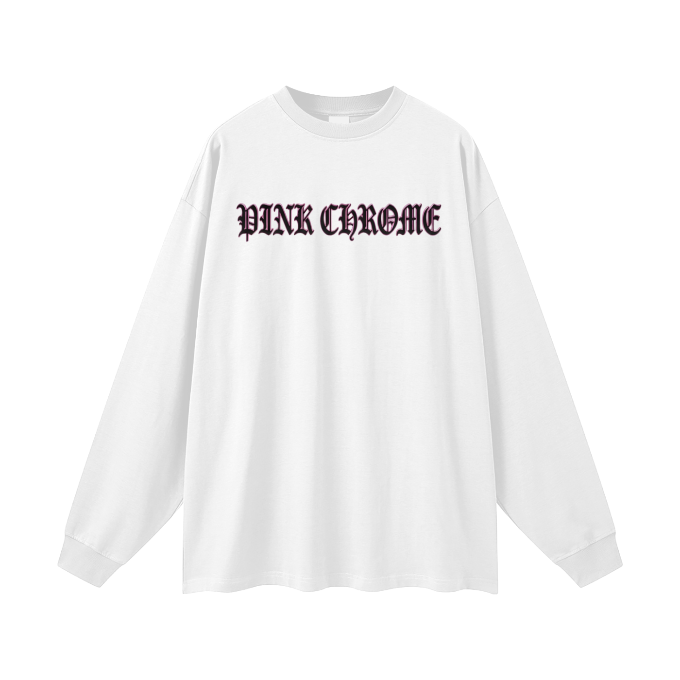 PINK CHROME Oversized Unisex Long Sleeve T-Shirt