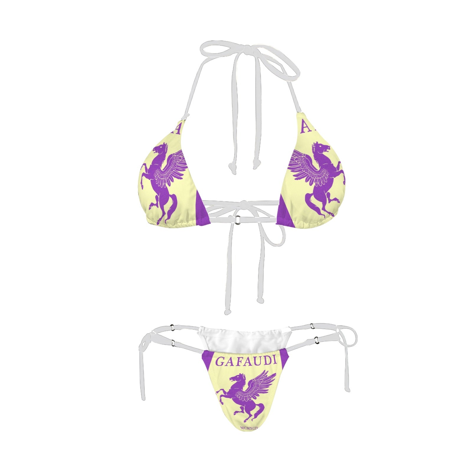 GAFAUDI Women's Halter String Bikini Set