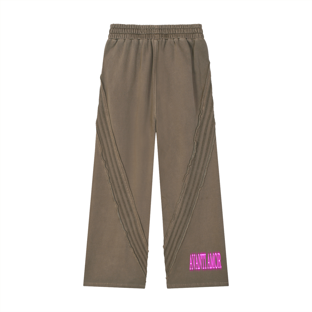 AVANTI AMOR Snow Washed Tape Raw Edge Sweatpants