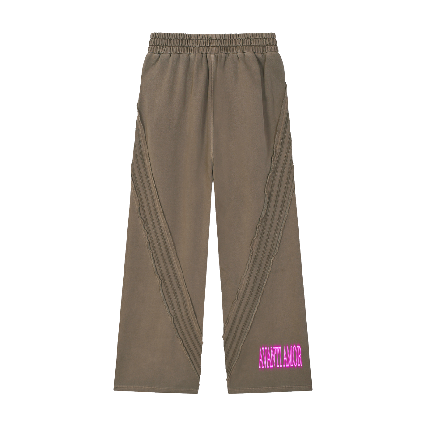AVANTI AMOR Snow Washed Tape Raw Edge Sweatpants