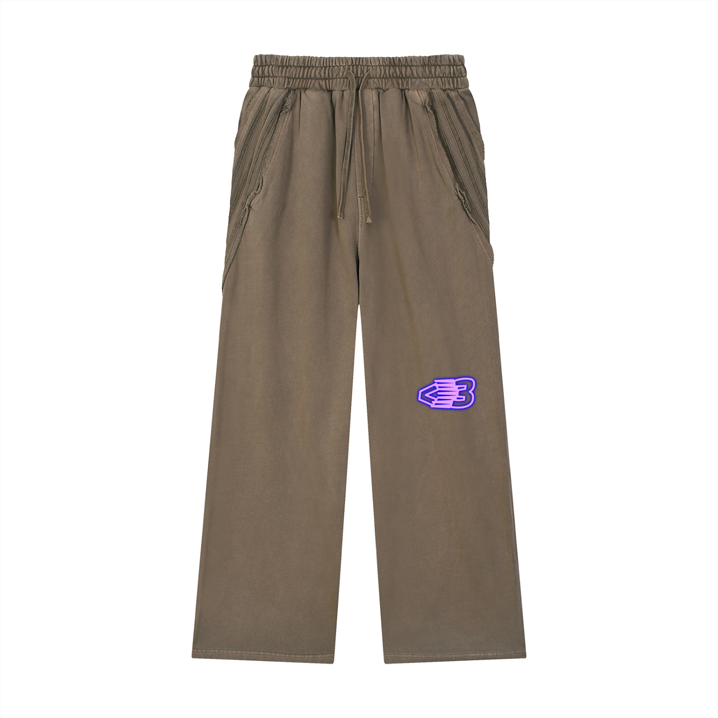 AVANTI AMOR Snow Washed Tape Raw Edge Sweatpants