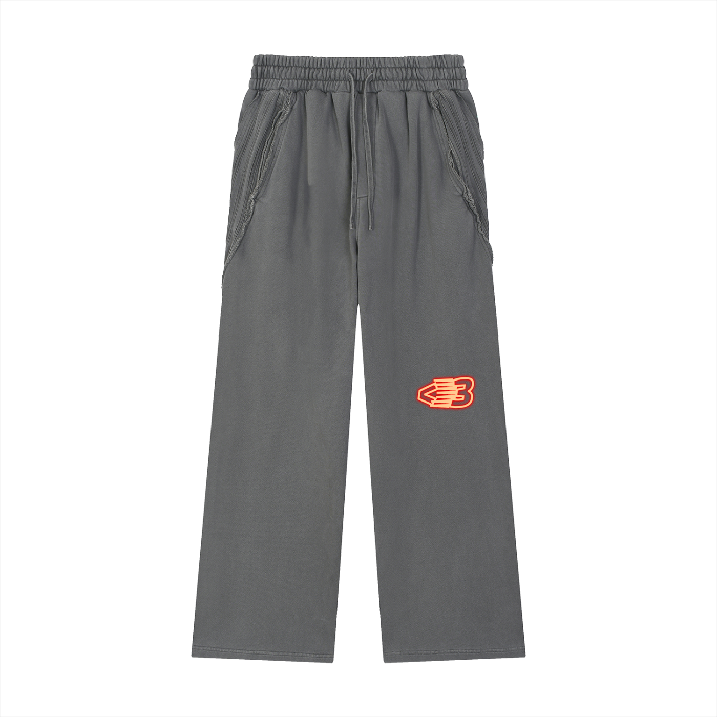 AVANTI AMOR Snow Washed Tape Raw Edge Sweatpants