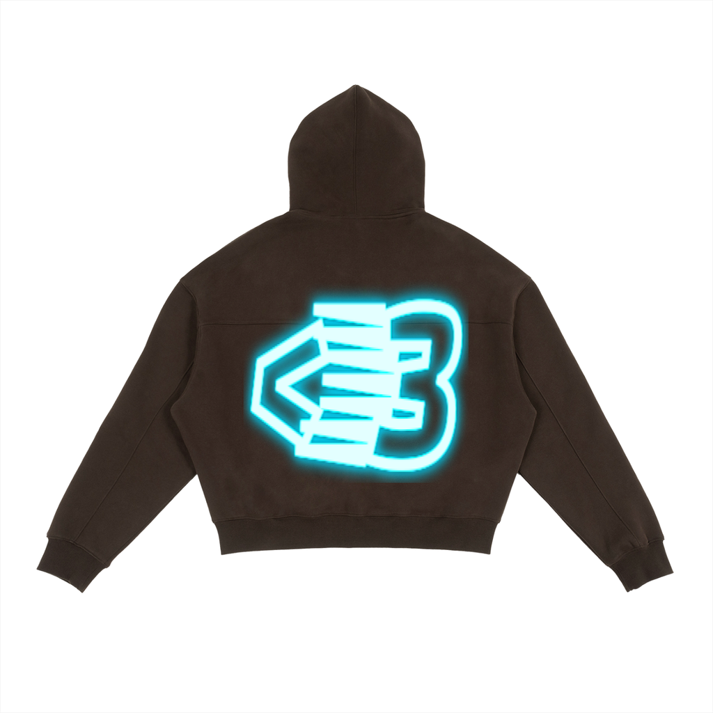 AVANTI AMOR Fleece Zip-Up Boxy Hoodie