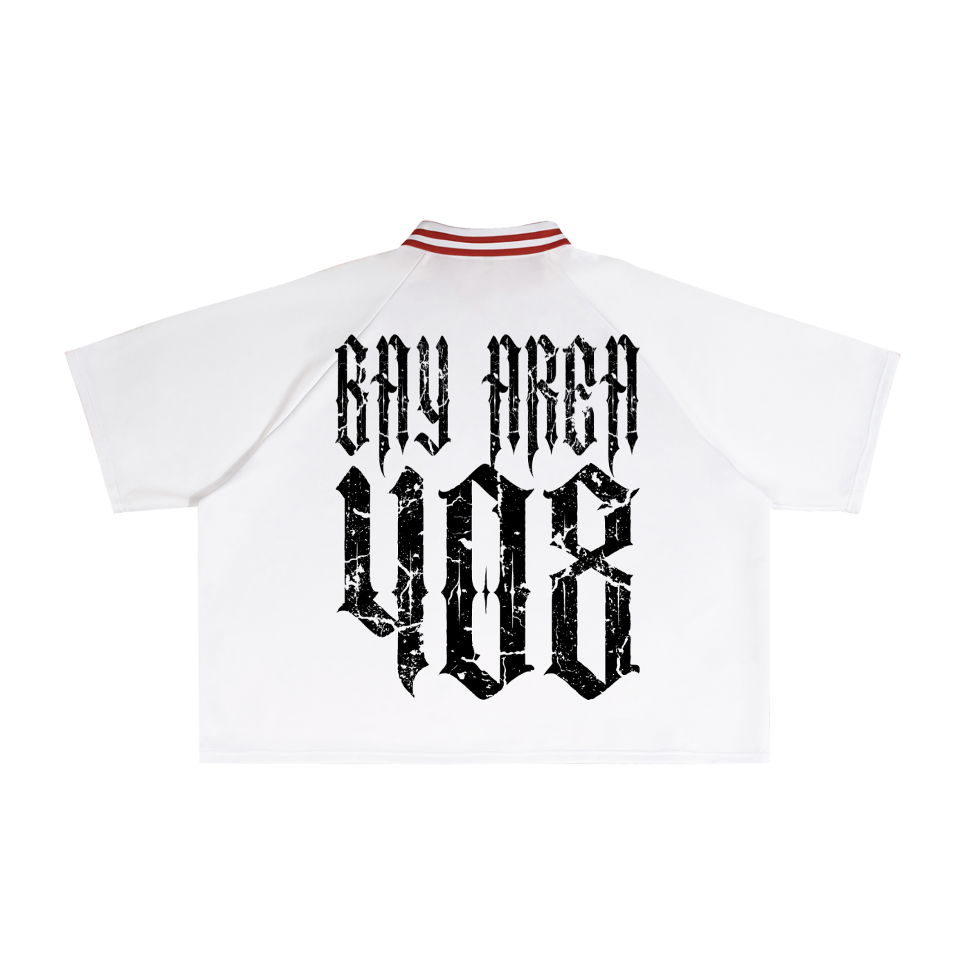 SAN JOSE " Bay Area 408" Contrast Lapel Collar Boxy T-Shirt