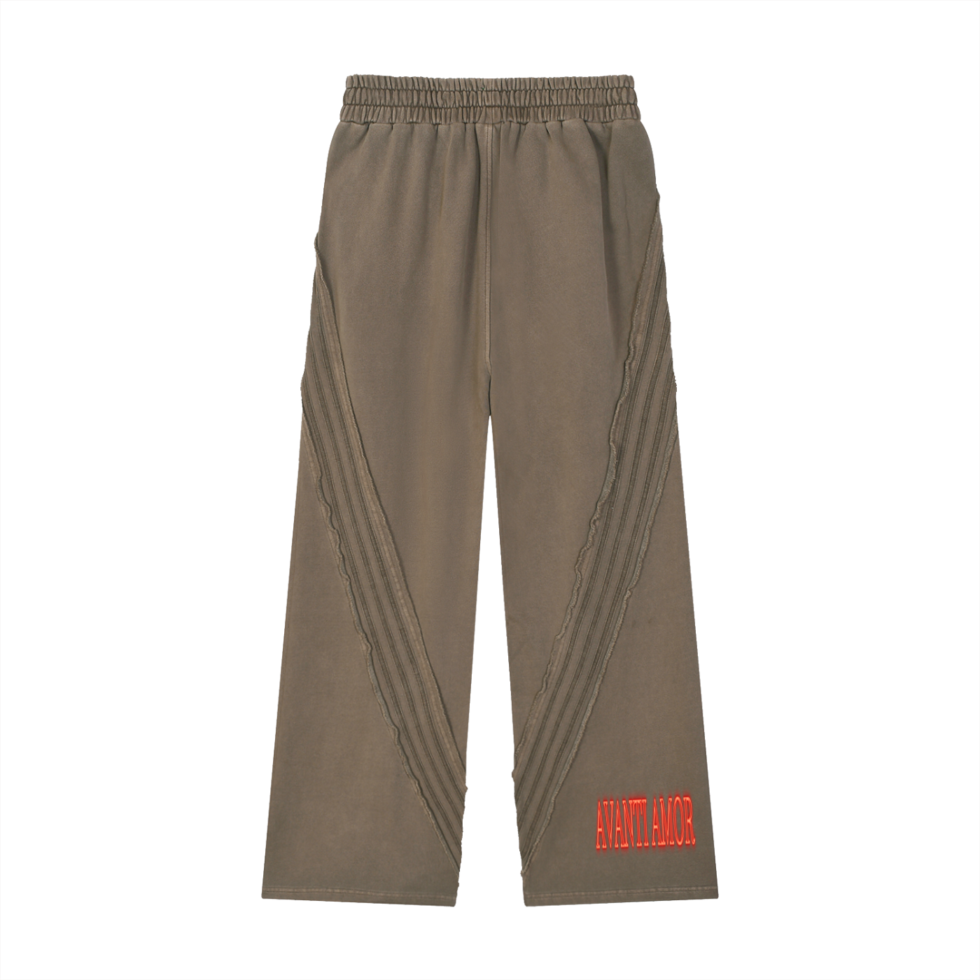 AVANTI AMOR Snow Washed Tape Raw Edge Sweatpants