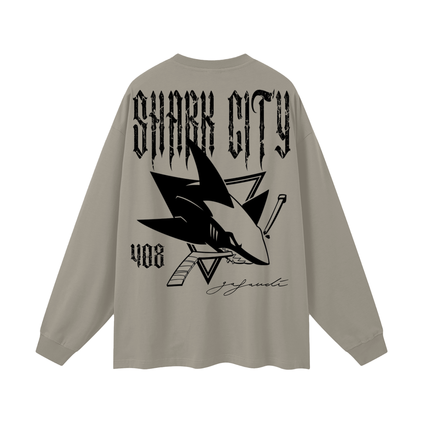 SAN JOSE "SHARK CITY" Oversized Unisex Long Sleeve T-Shirt