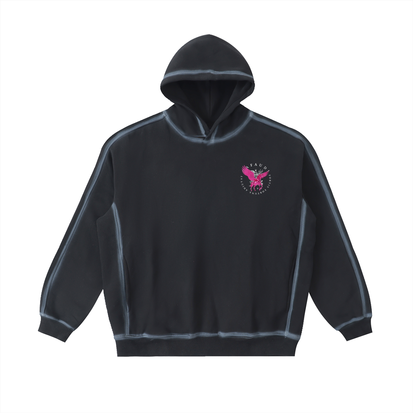 GAFAUDI PINK PEGASUS Sunfaded Edge Fleece Hoodie