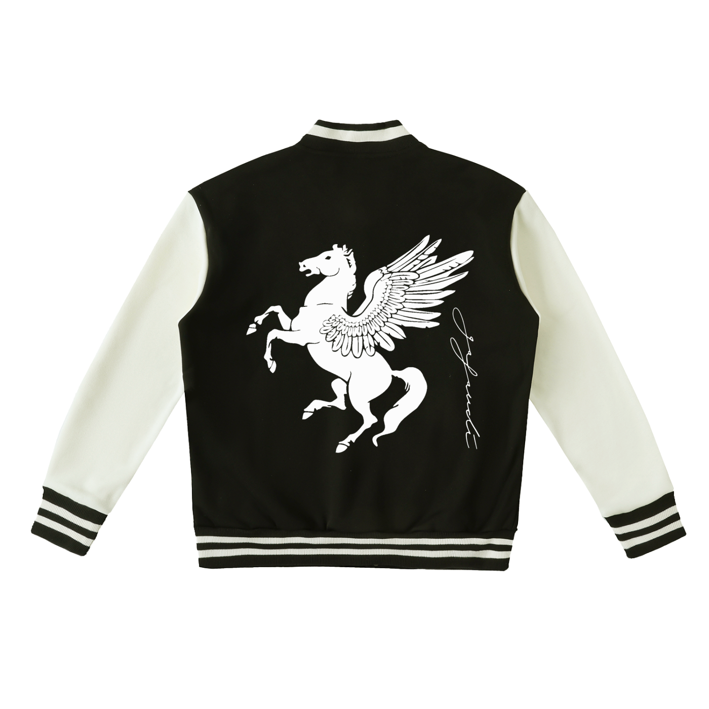 GAFAUDI Two-Tone Fleeced Varsity Jacket