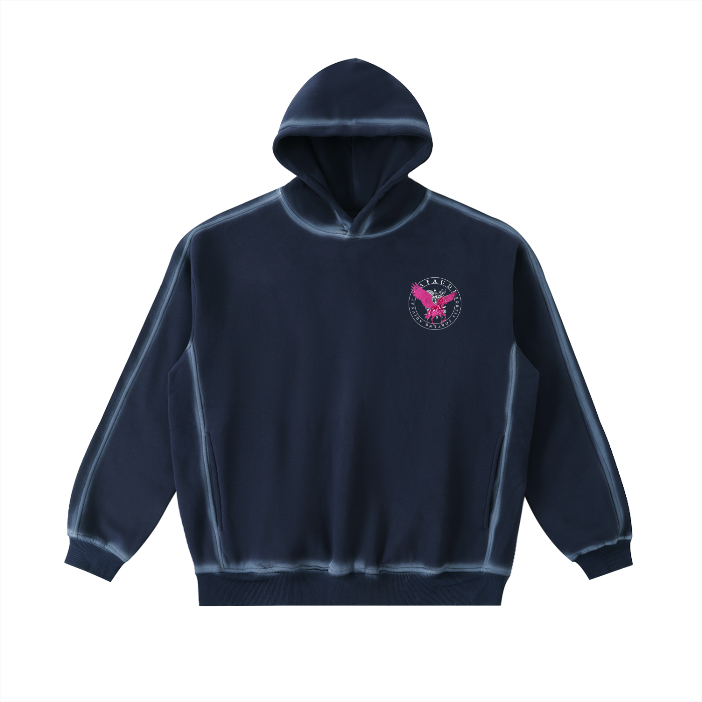 GAFAUDI PINK PEGASUS Sunfaded Edge Fleece Hoodie