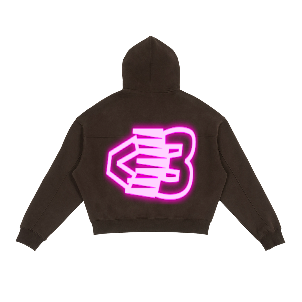 AVANTI AMOR Fleece Zip-Up Boxy Hoodie