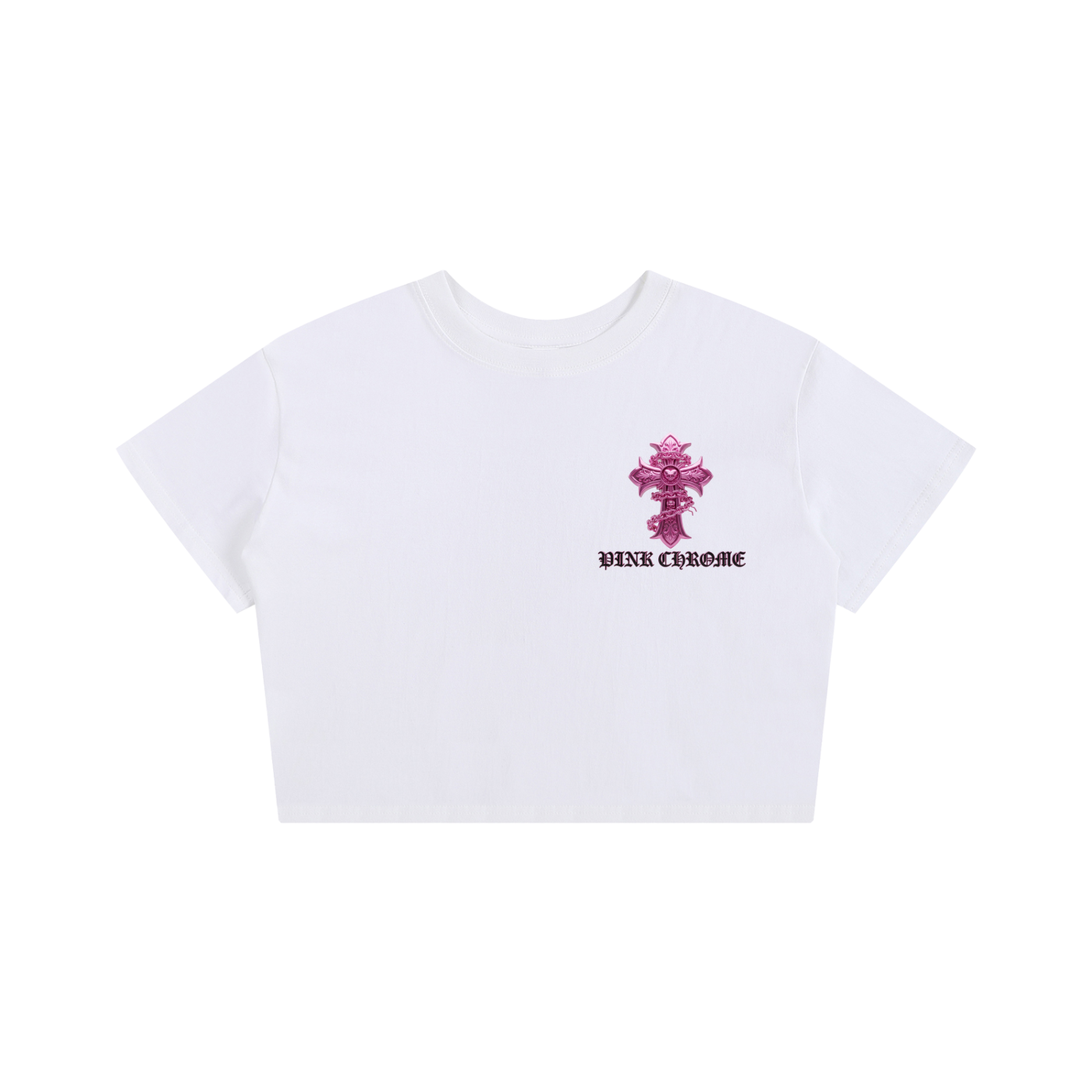 PINK CHROME Baby Tee Seamless T-Shirt - 200 GSM