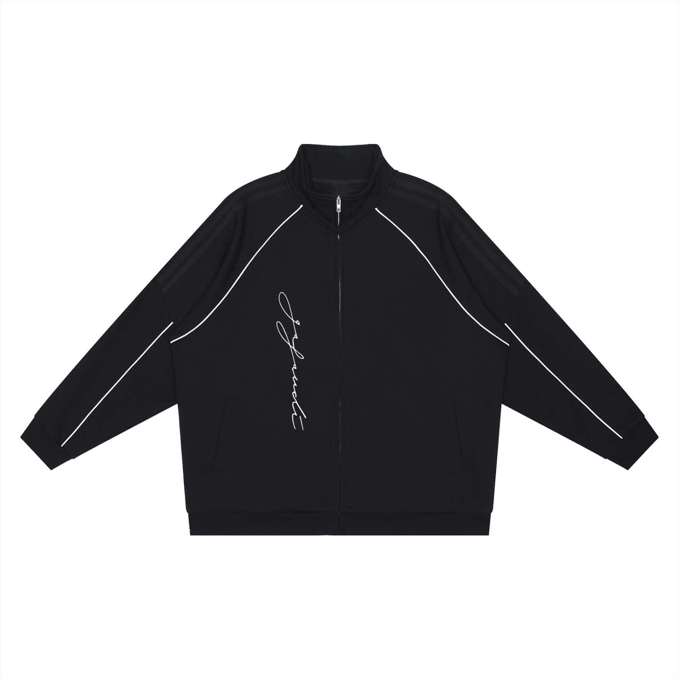 GAFAUDI Reflection Striped Raglan Sleeve  Jacket