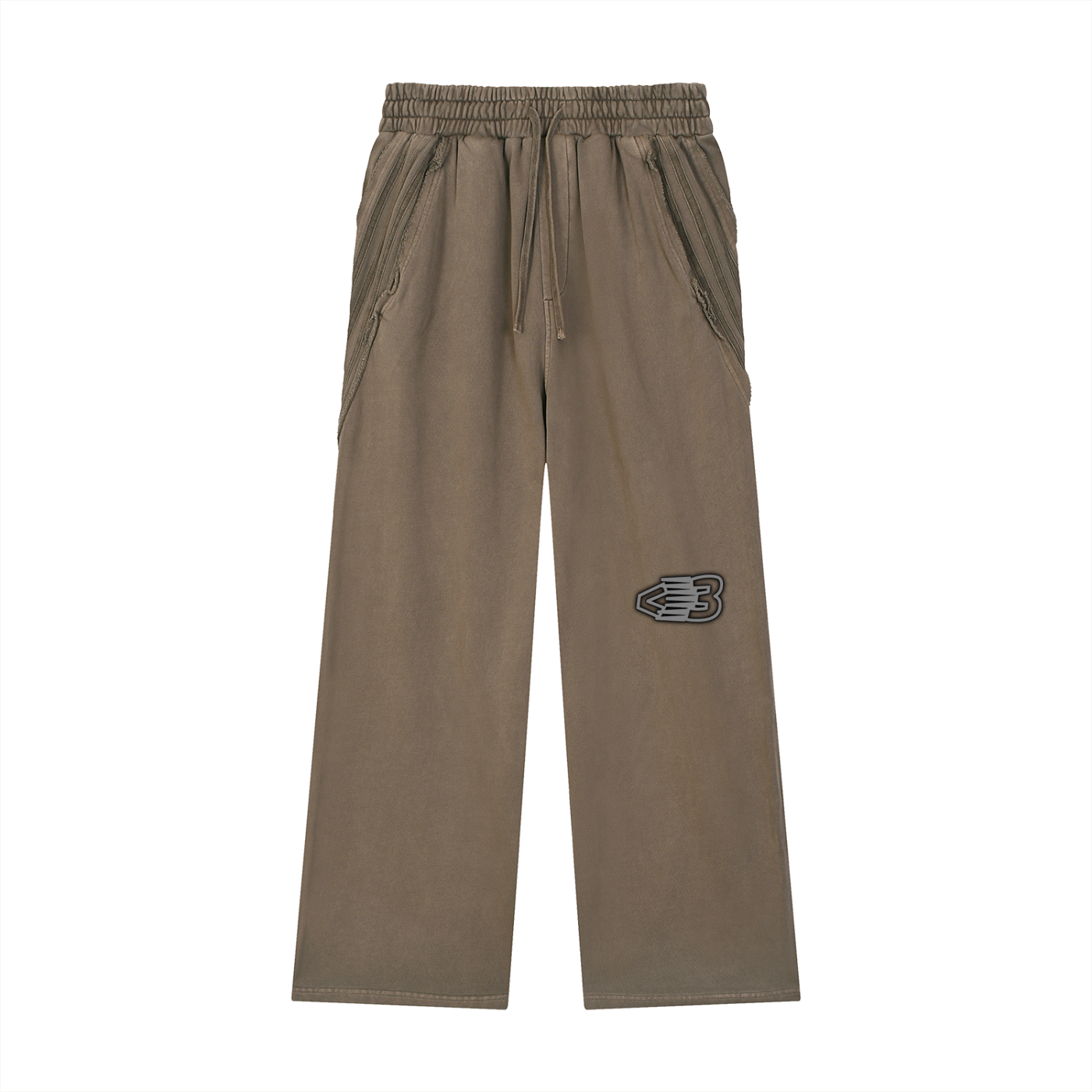 AVANTI AMOR Snow Washed Tape Raw Edge Sweatpants