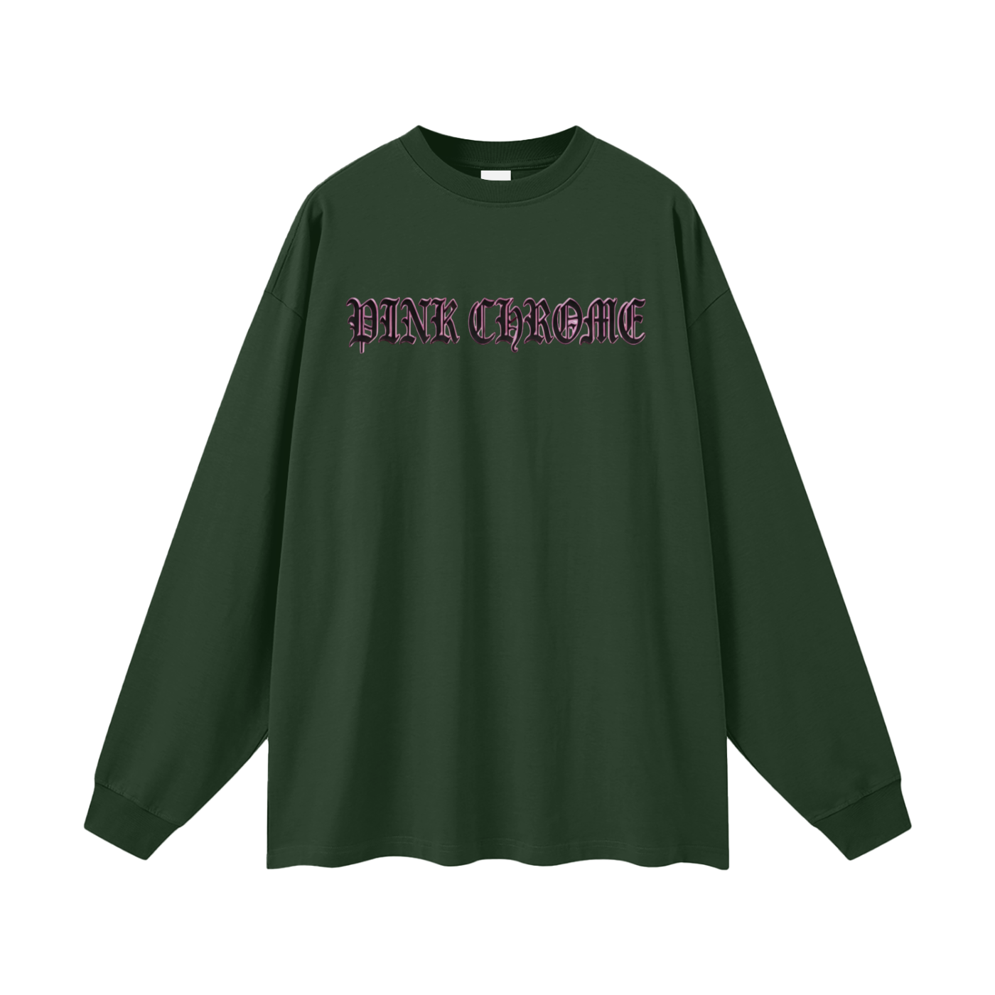 PINK CHROME Oversized Unisex Long Sleeve T-Shirt