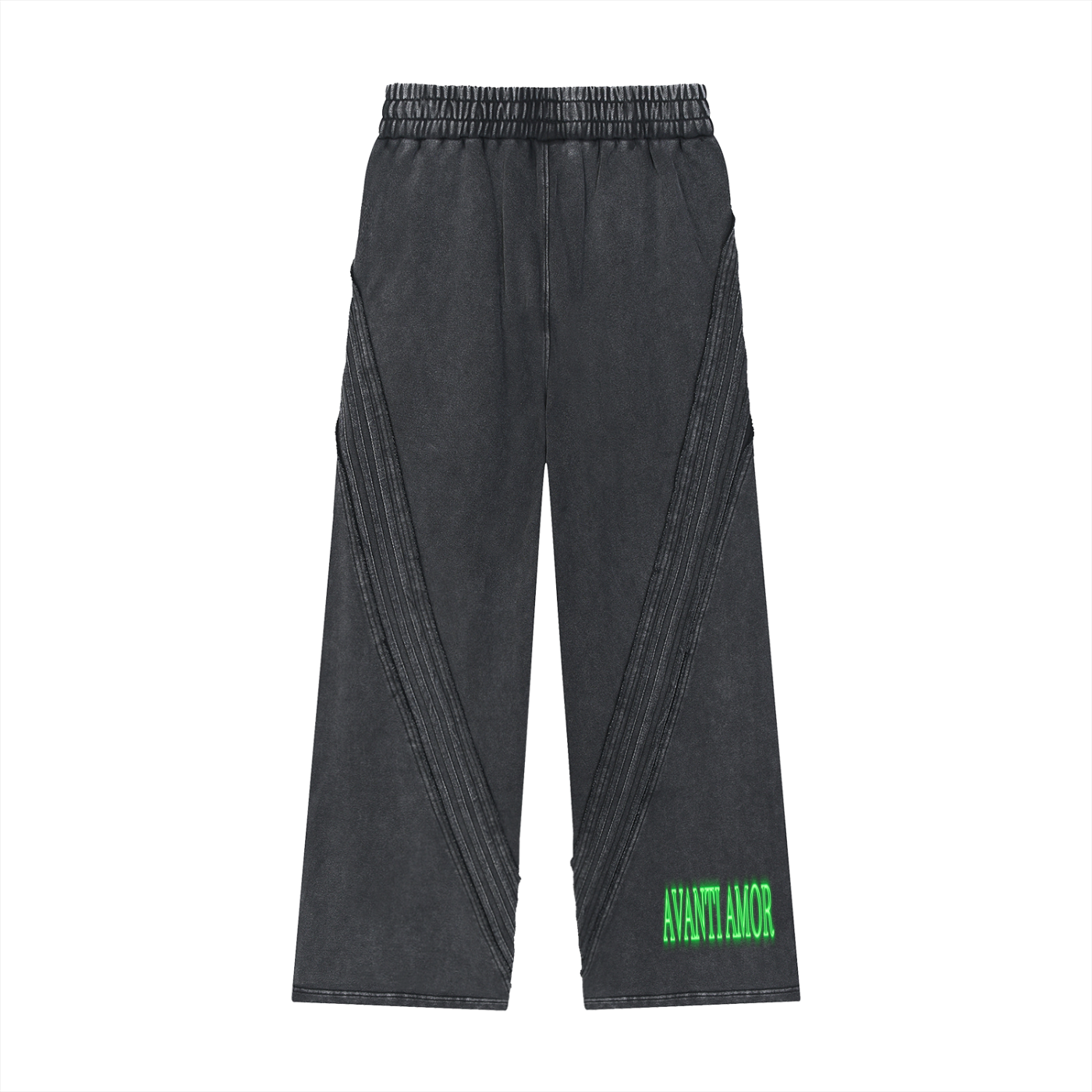 AVANTI AMOR Snow Washed Tape Raw Edge Sweatpants