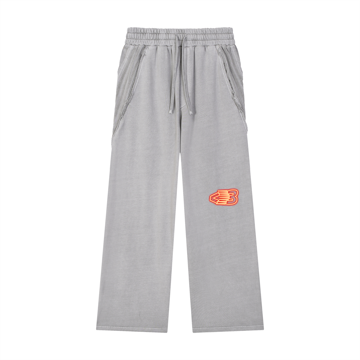 AVANTI AMOR Snow Washed Tape Raw Edge Sweatpants