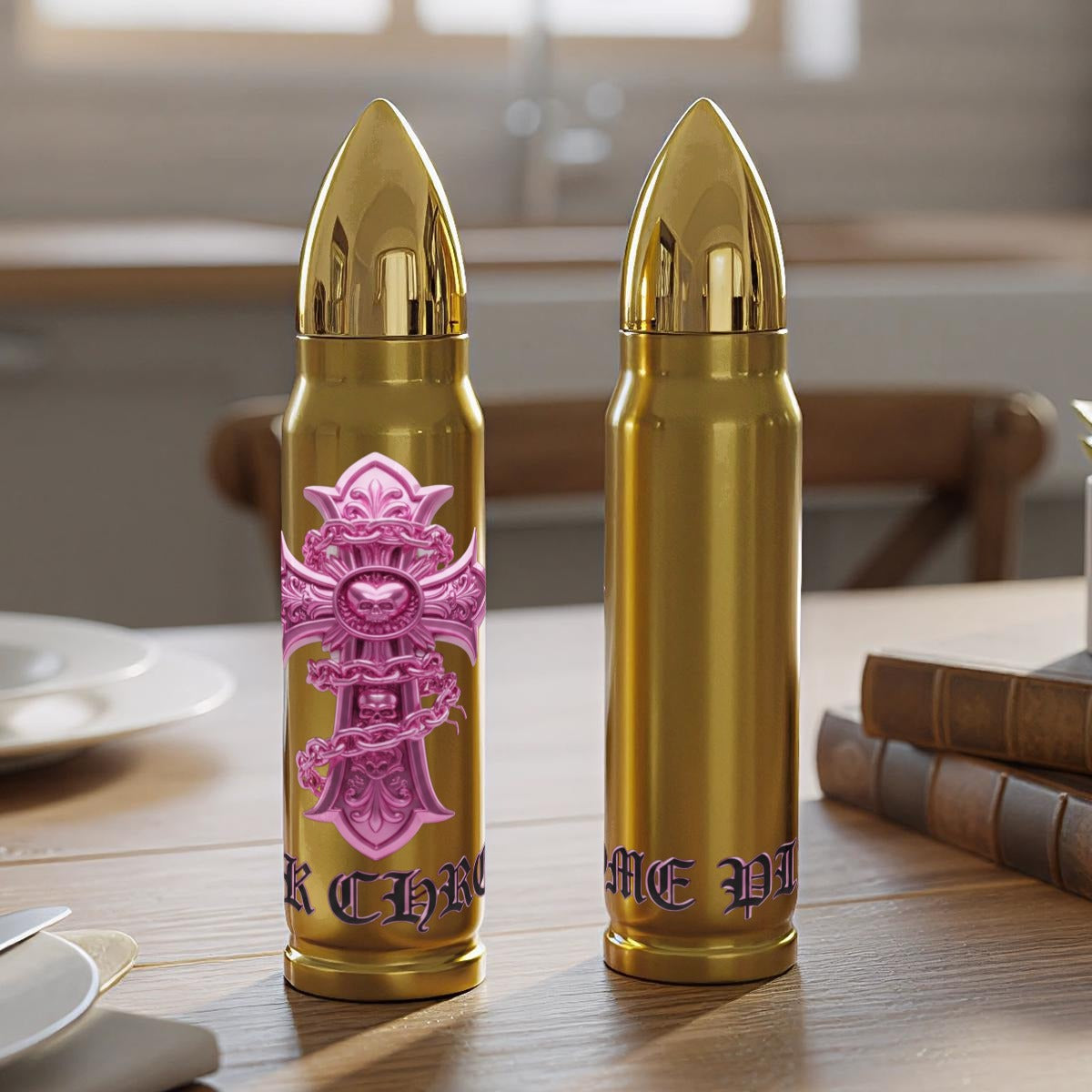 PINK CHROME 16OZ Stainless Steel Tumbler Printed in USA