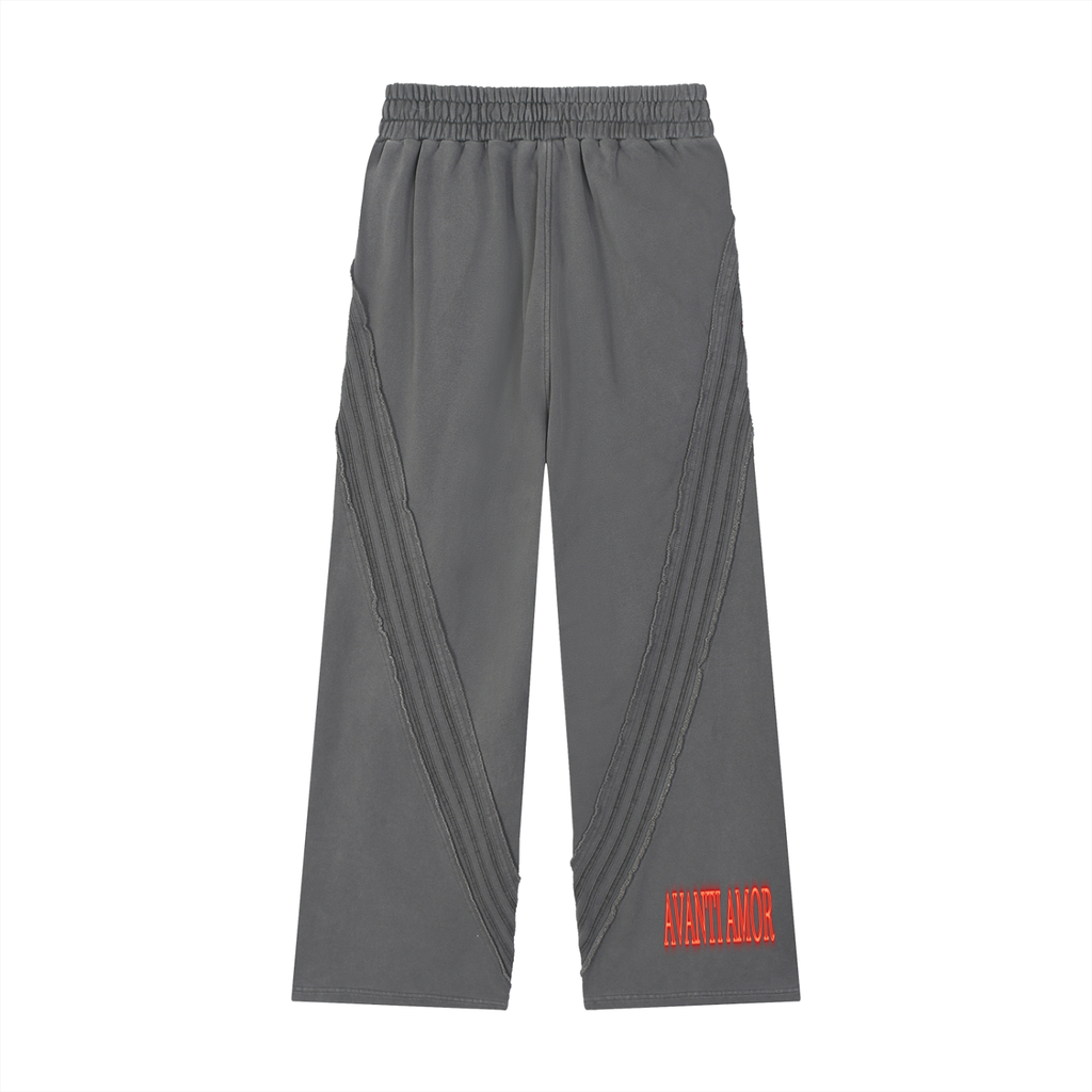 AVANTI AMOR Snow Washed Tape Raw Edge Sweatpants