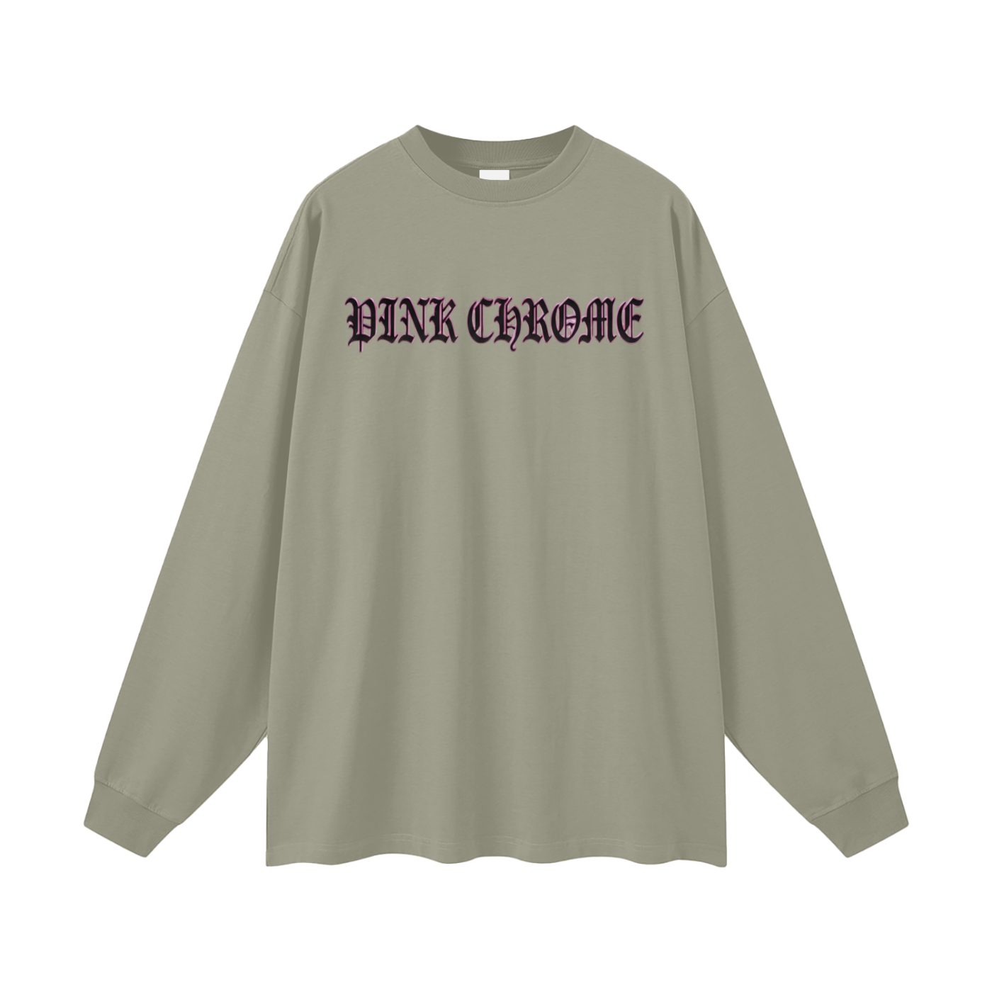 PINK CHROME Oversized Unisex Long Sleeve T-Shirt