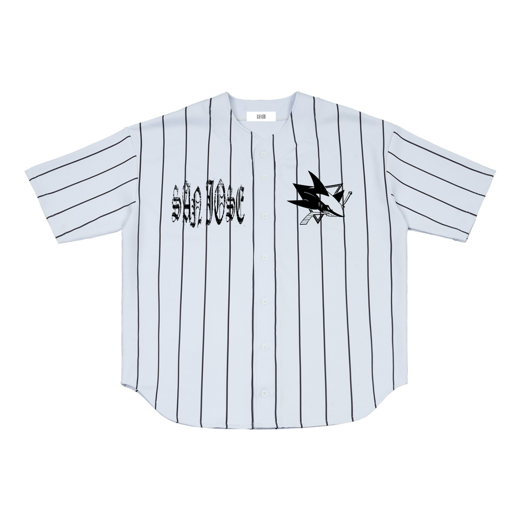 SAN JOSE "SHARK CITY" Pinstripe Baseball Jersey