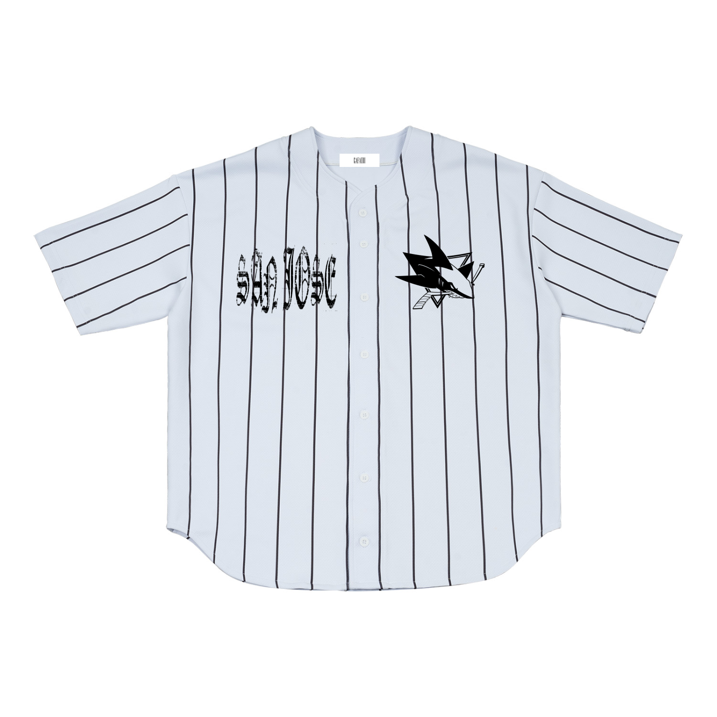 SAN JOSE "SHARK CITY" Pinstripe Baseball Jersey