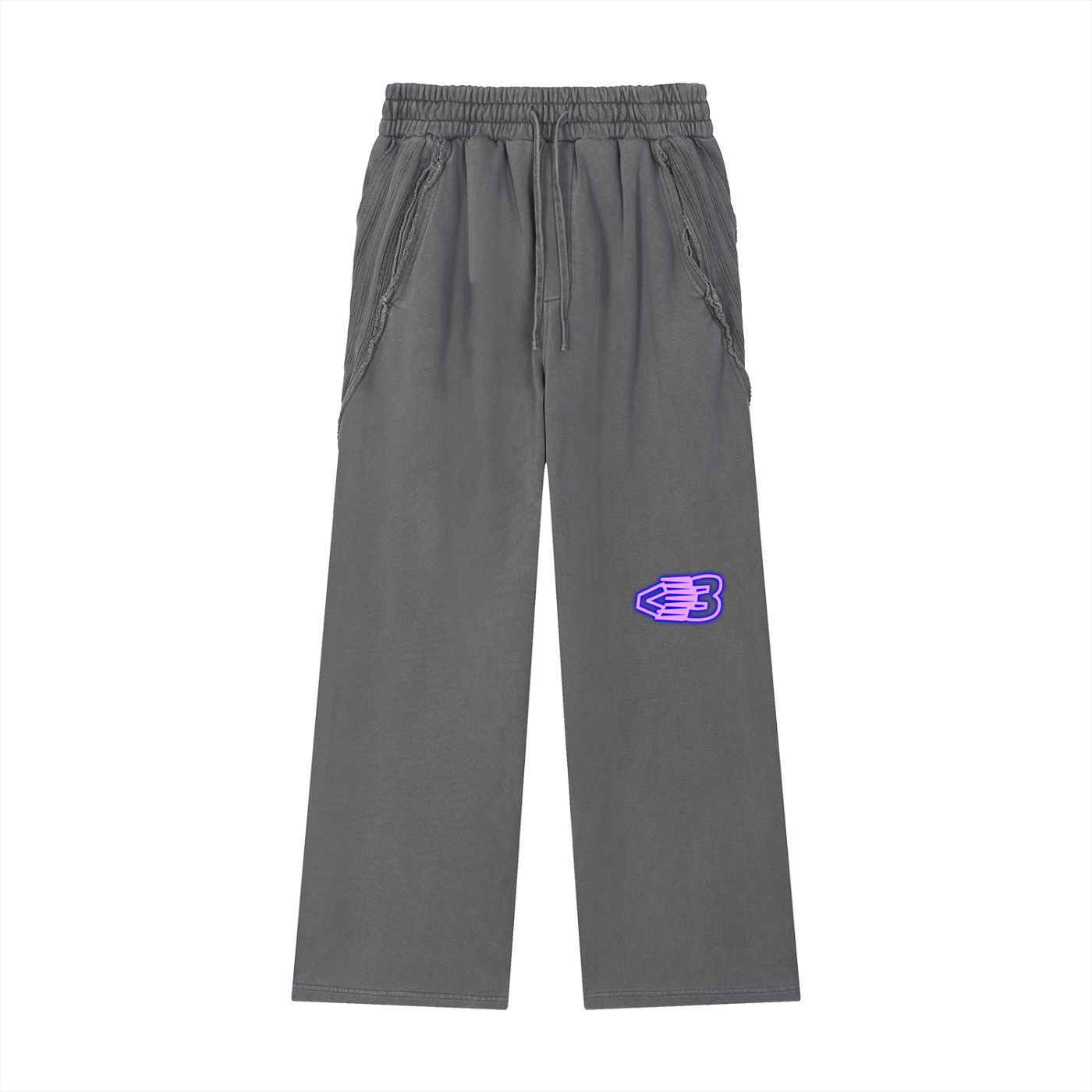 AVANTI AMOR Snow Washed Tape Raw Edge Sweatpants