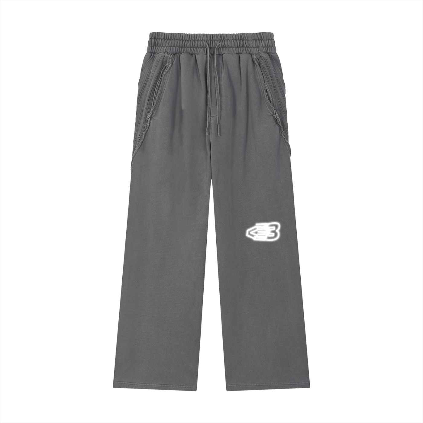 AVANTI AMOR Snow Washed Tape Raw Edge Sweatpants