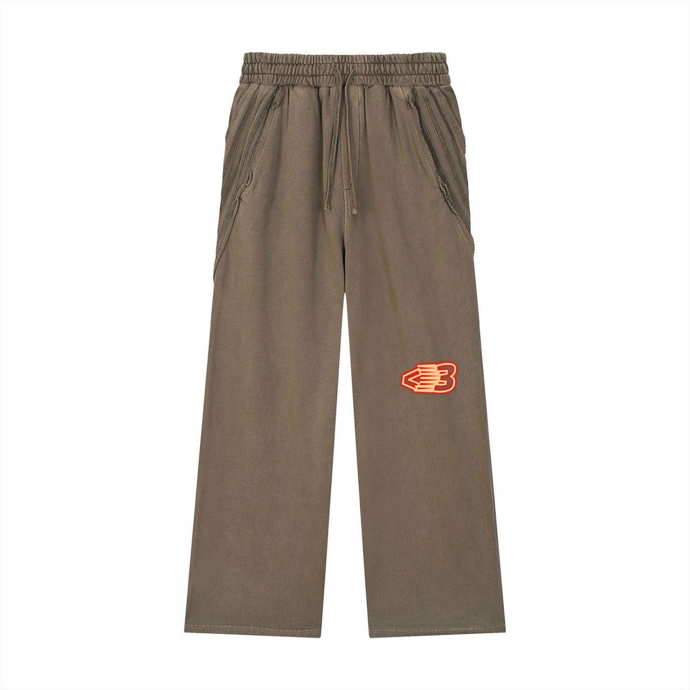 AVANTI AMOR Snow Washed Tape Raw Edge Sweatpants