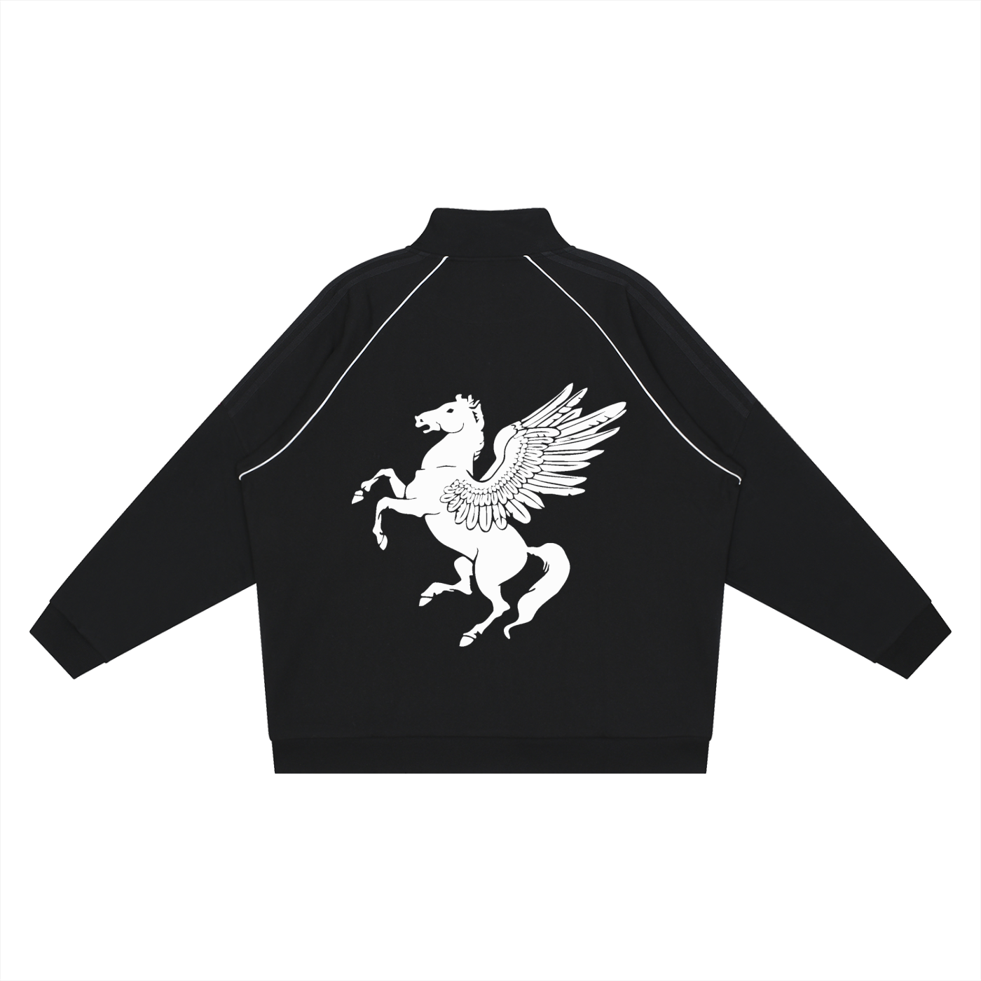 GAFAUDI Reflection Striped Raglan Sleeve  Jacket