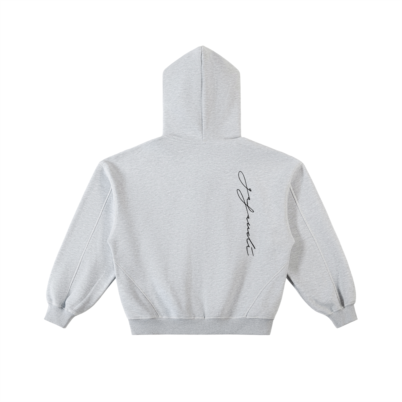 GAFAUDI Contrast-Stitched Boxy Fleece Zip Hoodie