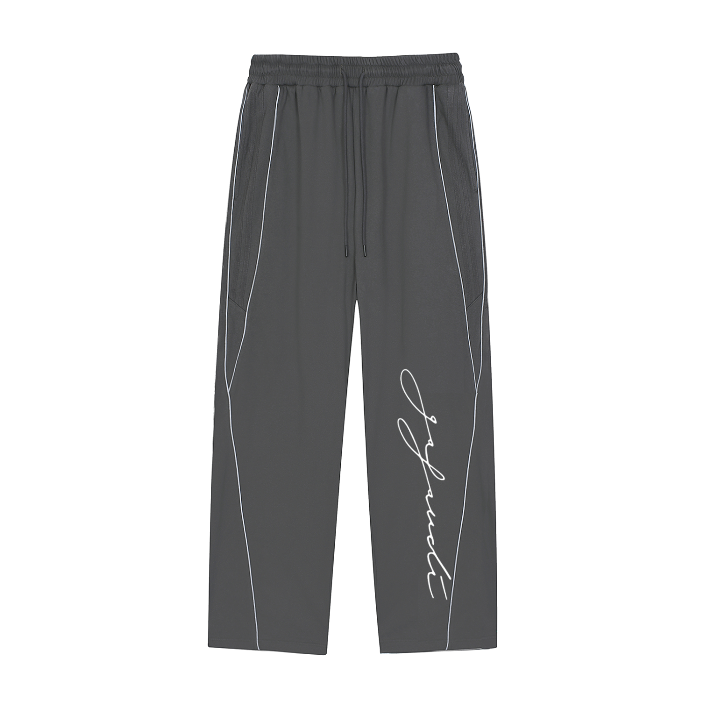 GAFAUDI Reflection Striped Straight-Leg Sweatpants