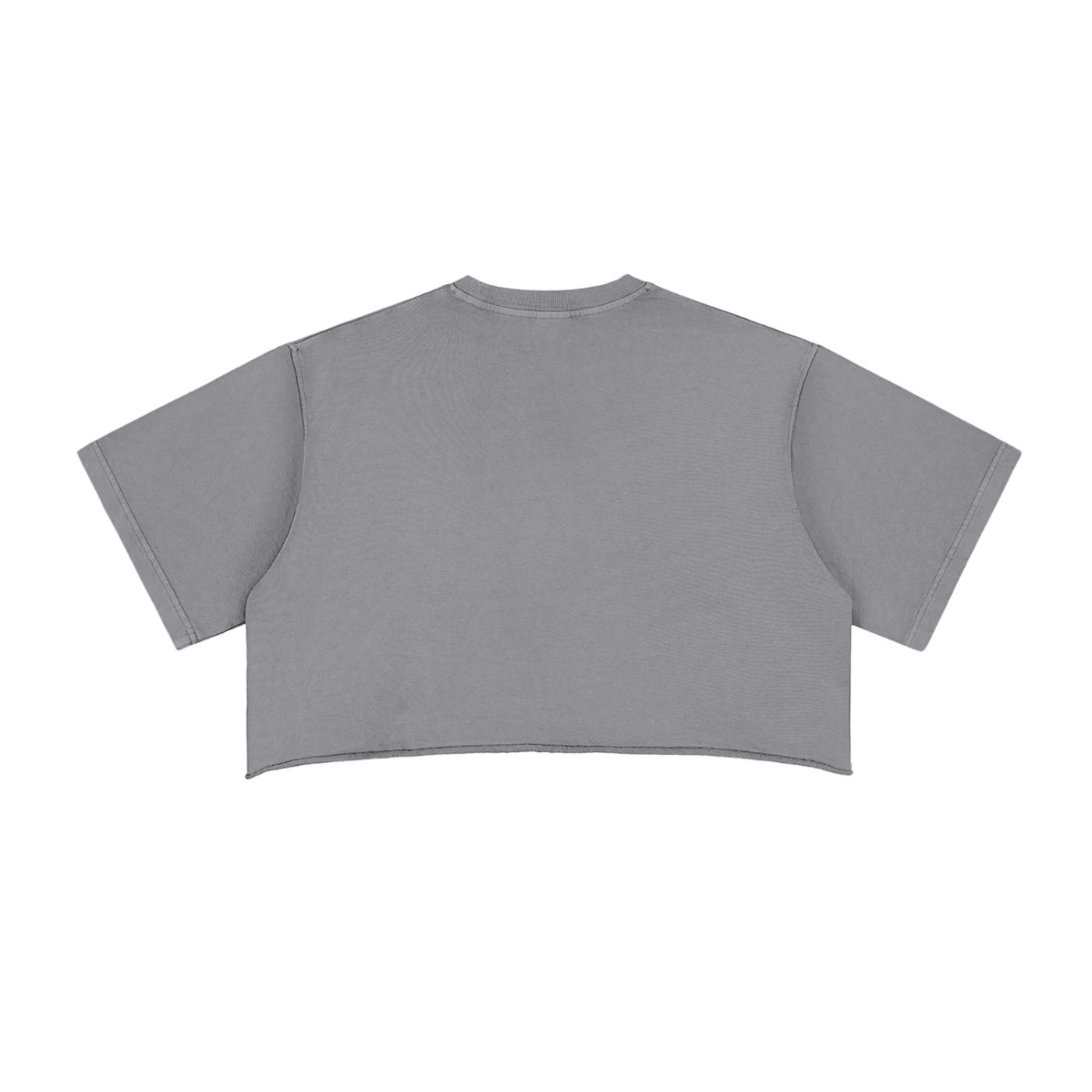 GAFAUDI Girl Snow Washed Raw Edge Crop Top