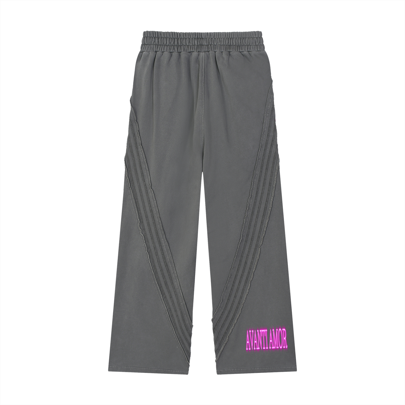 AVANTI AMOR Snow Washed Tape Raw Edge Sweatpants
