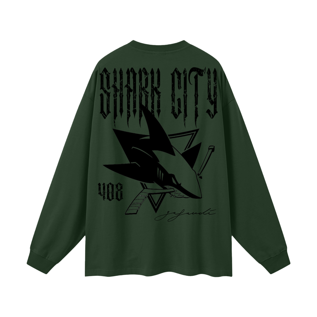 SAN JOSE "SHARK CITY" Oversized Unisex Long Sleeve T-Shirt