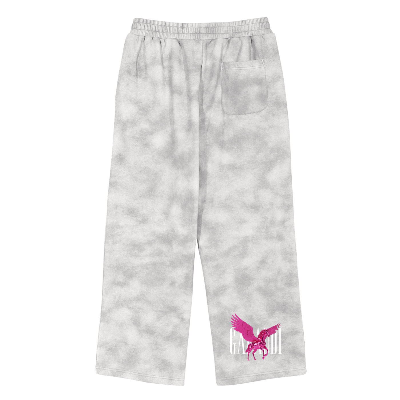 GAFAUDI PINK PEGASUS Dirty Washed Fleece Sweatpants